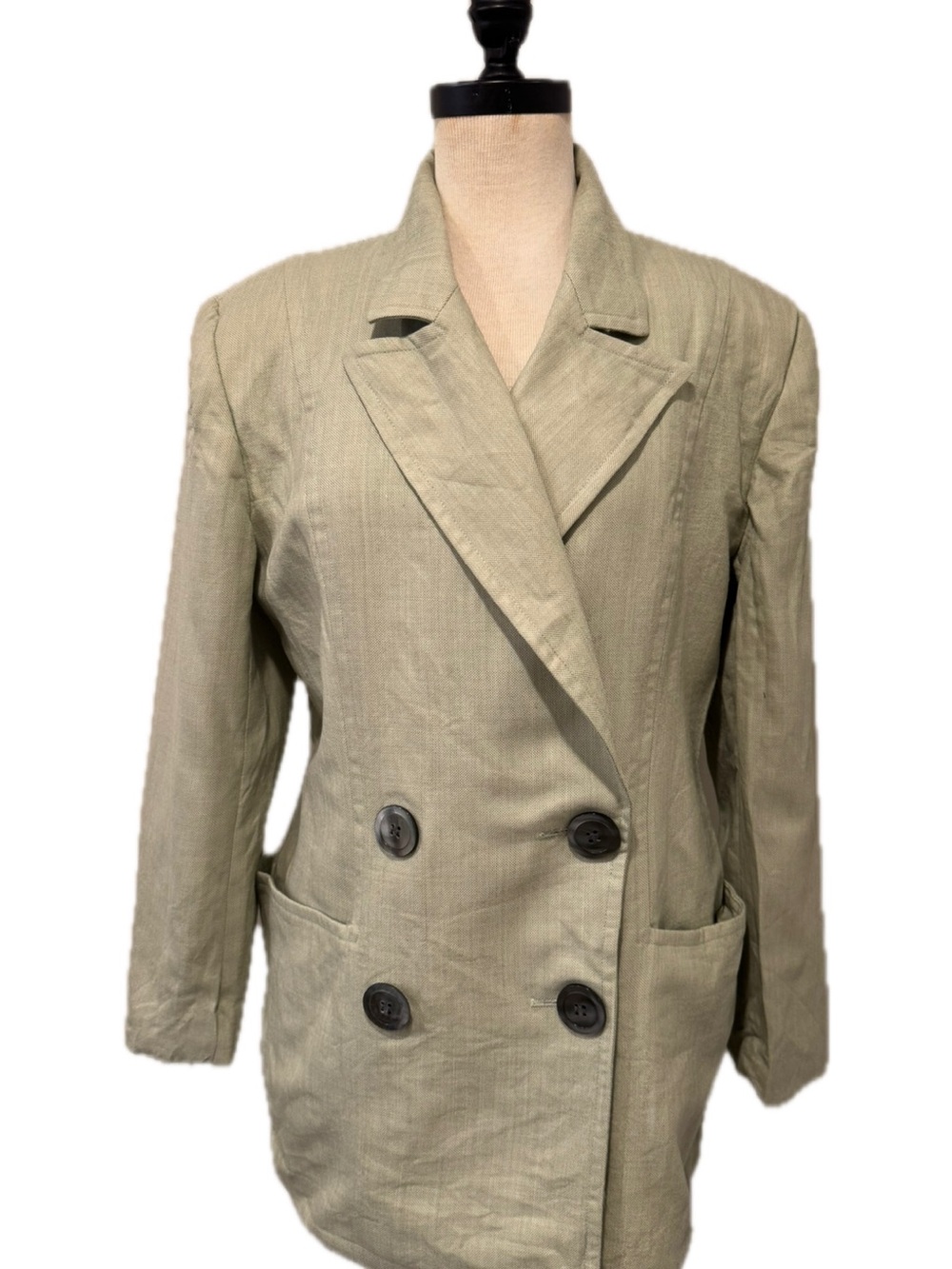 Vintage Dior 80s Blazer Double-Breasted Lightweight Women's Coat